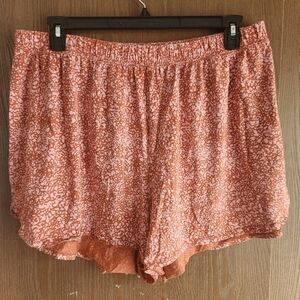 Orange Patterned Shorts